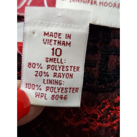 Jennifer Moore Women Marron Polyester Long Sleeve Buttons Front Jacket Size 10 - Picture 11 of 12